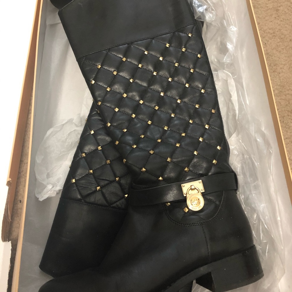 Michael Kors Leather Boots - Picture 2 of 3